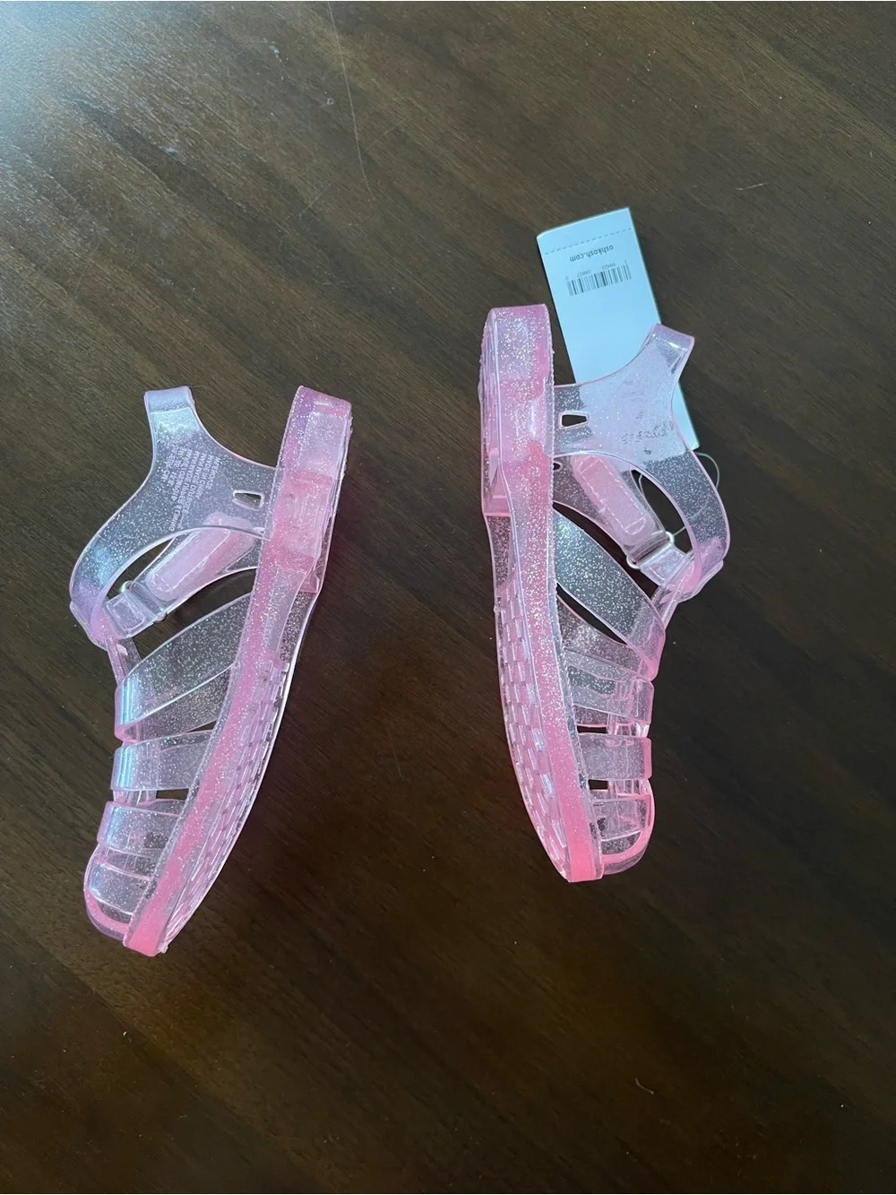 OshKosh B'gosh Sparkle Pink Jelly Sandals